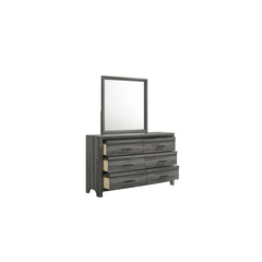 Clytemnestra Modern Style 6- Drawer Dresser Made with Wood in Gray