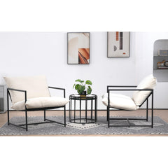 Quasar Modern Velvet Accent Chair, Metal Frame Contemporary Recliner with Deep Seating Cushion for Home Office