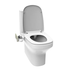 Utopia bidet dual nozzle spray front feminine rear wash knob controls phone holder white