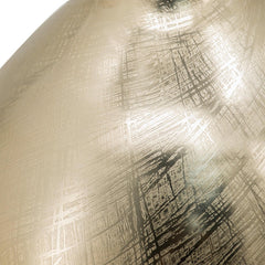 Pandora 19 Inch Modern Vase, Metal, Tall Curved Bottleneck Shape, Gold Finish
