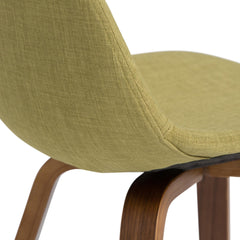 Aura 28 inch Seat Height Bentwood Counter/Bar Height Stool in Acid Green Linen Look Fabric (Set of 2)