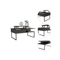 Lift Top Coffee Table Juvve, One Shelf, Carbon Espresso / Onyx Finish