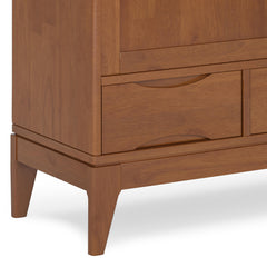 Hephaestus 48 inch Wide Solid Hardwood Mid-Century Modern Medium Storage Cabinet in Teak Brown