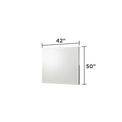 Display Contemporary Style Mirror Made with Wood in White. (INCLUDES MIRROR ONLY)