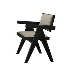 Dining Room Black Arm Chairs Light Gray Upholstery Seat 2pc Dining Arm Chairs Dining Room Furniture