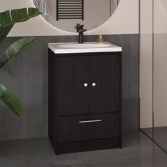 Paradise Vanity with Two Doors, Two Drawers Madison, Black