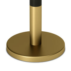 Eden Side Table in White Genuine Marble and Black/Gold Iron