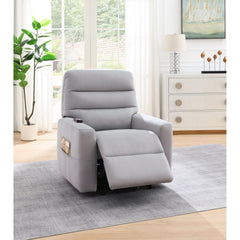 Log Gray Leather Aire Power Motion Recliner w/Lift
