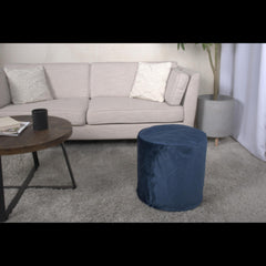 Hera Cylinder Pouf, Cobalt Blue