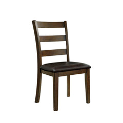 Transitional Style 5pc Dining Table Set 1x Dining Table 4x Chairs Padded seat Wooden Top Table Walnut And Dark Brown Finish