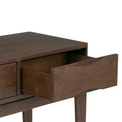 Hephaestus 54 inch Wide Solid Wood Console Sofa Table in Walnut Brown
