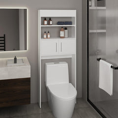 Orestes Over The Toilet Cabinet, Double Door, Two Shelves White