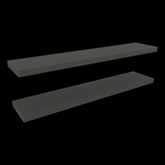 Hercules 47" Wide Floating Shelves Set of 2, Shelves for Wall Decor for Bedroom, Bathroom Storage Shelves, Book Shelves for Living Room Matt Gray
