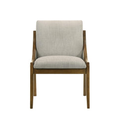 Venus Gray Chenille & Vintage Oak Side Chair (Set of 2)