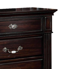 Sonata Traditional Style Beautiful Nightstand, Dark Walnut