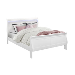 SHOWCASE WHITE QUEEN BED WITH LED
