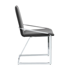 Aphrodite Gray Velvet & Chrome Finish Side Chair (Set of 2)