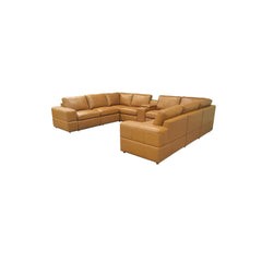 Large Arm Leather Match Upholstery Modular Sectional