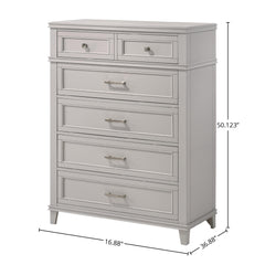 Gray 5 Drawer Chest