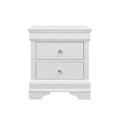 CHRONICLE CROCODILE METALLIC WHITE NIGHTSTAND