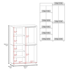 Eco High One Door Freestanding Armoire With Hanging Rod And Interior Shelves, Compact Bedroom Wardrobe, White
