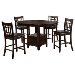 Treasury Black and Espresso 5-piece Counter Height Dining Set