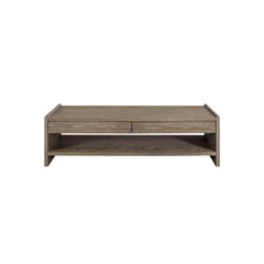 Wood Top 2 Drawer Cocktail Table - Cocoa