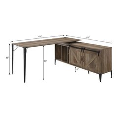 Cosmos Rustic Oak & Black Finish Writing Desk