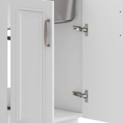 Apocalypse - Deluxe 24" Laundry Cabinet with Pull-out Faucet and Stainless Steel Sink - White