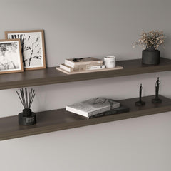 Hercules 47" Wide Floating Shelves Set Of 2, Shelves For Wall Decor For Bedroom, Bathroom Storage Shelves, Book Shelves For Living Room, Olive