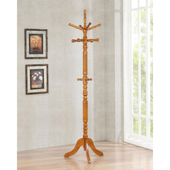 Apocalypse Golden Brown 11-Hook Freestanding Coat Rack with Hanger