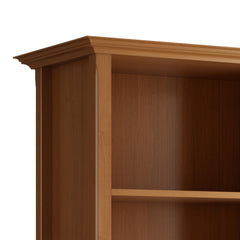Atlas 30 inch Solid Wood 5 Shelf Bookcase in Light Golden Brown