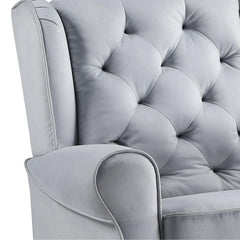 Infinity Gray Fabric Glider Chair with Swivel