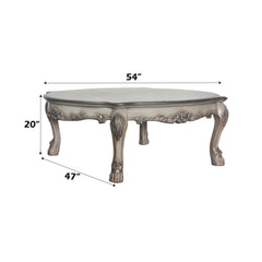 Chronos Vintage Bone White Finish Coffee Table