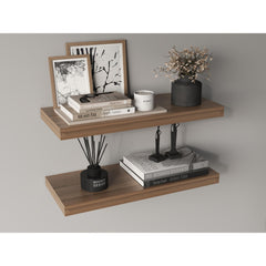 Hercules 31.5" Wide Floating Shelves Set Of 2, Shelves For Wall Decor For Bedroom, Bathroom Storage Shelves, Book Shelves For Living Room