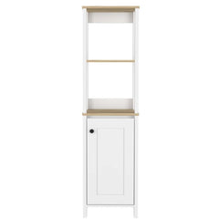 Hector Clair Linen Cabinet, Two Interior Shelves, Two Open Shelves, Single Door