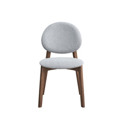 Hades Light Gray & Walnut Finish Side Chair (Set of 2)