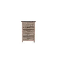 Natural Finish Striking Wooden 1pc Chest Of Drawers Storage Bedroom Furniture Rustic Gray Oak / Brown Finish