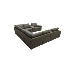 Large Arm Leather Match Upholstery Modular Sectional