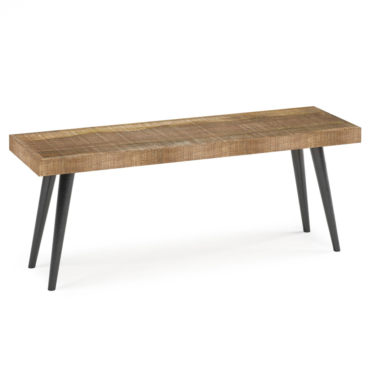 Museum 43 inch Wide Solid Mango Wood Bench in Distressed Natural