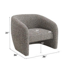 Paradise Brown & Gray Tweed Accent Chair