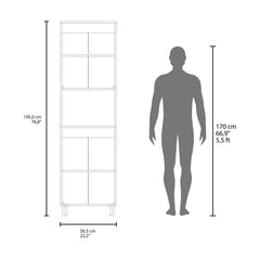 Andromache 76,8" Tall Two Double Door Cabinet Kitchen Pantry with Hutch and Five Shelves, Microwave Cabinet, Storage Cabinet, Kitchen Organization, Garage Cabinet, Kitchen White