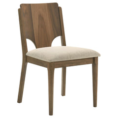Achilles Walnut Upholstered Dining Side Chair (Set of 2)
