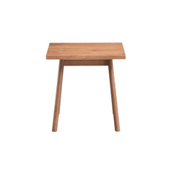 Natural Wood Armchair and Matching Square End Table, 2-Piece Living Room Set