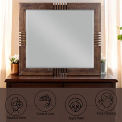 Athena Reclaimed Oak Finish Mirror