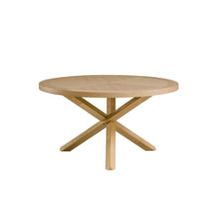 Dionysus Oak Finish Round Dining Table