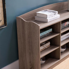 Armageddon Shoe Storage Bench, Nine Storage Shelves, Entryway Organizer, Dark Taupe