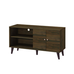 Tale TV Stand for TVs up to 47.3", with 2 Storage Shelves& 1 Cabinet, Modern Entertainment Centre for TV in Living Room in Walnut