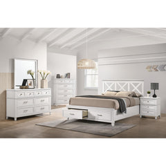 White 5 Drawer Chest