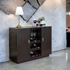 Story Espresso Finish Wine Cabinet II